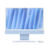 Apple 2024 iMac All-in-One Desktop Computer - M4 Chip - 8-Core CPU - 8-Core GPU - 24-inch Retina Display - 16GB Unified Memory - 256GB SSD - Blue